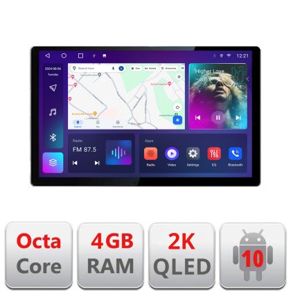 Dedikált navigáció Citroen DS5 Qled 2K Octa Core 4+32 LTE 4G DSP Wifi 5Ghz android autó Carplay rádió gps internet KIT-ds4+EDT-E413-2K