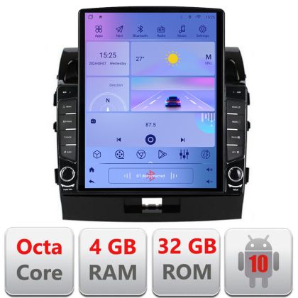 Navigáció TOYOTA Land Cruiser L200 H-381 TESLA típusú 9.7"-os képernyővel Android Rádió Bluetooth Internet GPS WIFI 4+32GB DSP