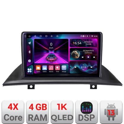 Navigáció BMW X3 2004-2012 A-083 4+64 InCell kijelző 1K Android Waze USB internet navigáció Youtube rádió