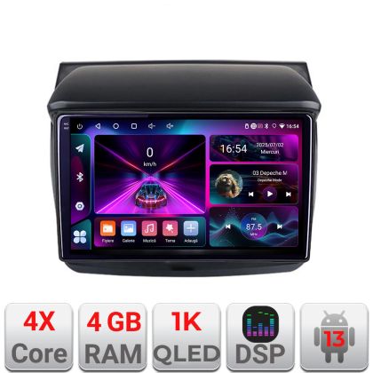 Navigáció Mitsubishi L200 2006-2014 A-094 4+64 InCell kijelző 1K Android Waze USB internet navigáció Youtube rádió