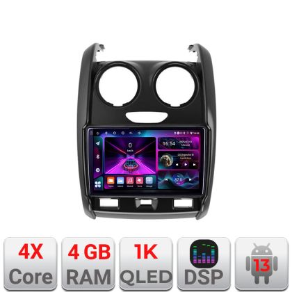 Navigáció Dacia Duster 2012-2019 A-157 4+64 InCell kijelző 1K Android Waze USB internet navigáció Youtube rádió