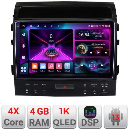 Toyota Landcruiser 200 V8 2007-2015 navigációval és 360 fokos Android rádióval, GPS-szel, internettel, 4+64 InCell kijelzővel, 1K KIT-381-360+EDT-E209-RK