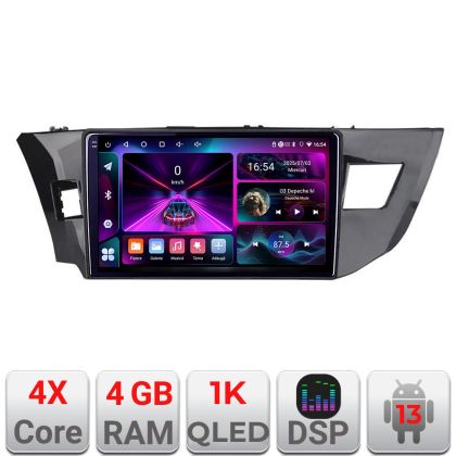 Navigáció Toyota Corolla 2013-2017 A-470 4+64 InCell kijelző 1K Android Waze USB internet navigáció Youtube rádió