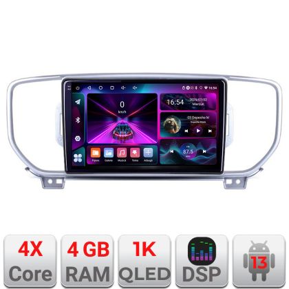 Navigáció Kia Sportage 2016-2018 A-567 4+64 InCell kijelző 1K Android Waze USB internet navigáció Youtube rádió