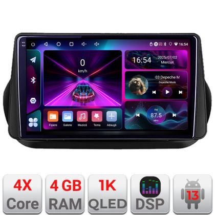 Navigáció Peugeot Bipper, CitroenNemo, Fiat Qubo 2008-2017 Android rádió gps internet 4+64 InCell Display 1K Kit-bipper+EDT-E210-RK V2