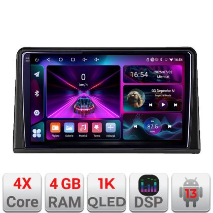 Navigáció Renault Express Android rádió gps internet 4+64 InCell kijelző 1K kit-express+EDT-E209-RK