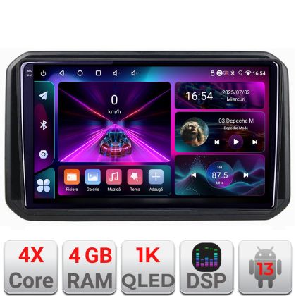 Navigáció Suzuki Ignis 2016- A-IGNIS16 4+64 InCell kijelző 1K Android Waze USB internet navigáció Youtube rádió