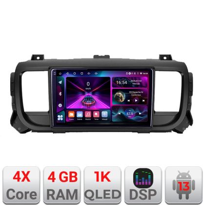 Navigáció Citroen Jumpy Toyota Proace Peugeot Traveler A-jumpy16 4+64 InCell kijelző 1K Android Waze USB internet navigáció Youtube V2