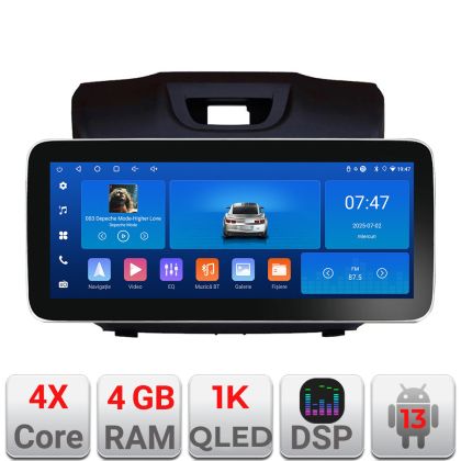 Navigatie Isuzu D-Max K-2234 Edotec 4+64 12.3 inch Incell 1K android Wifi 5Ghz gps internet  