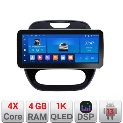 Navigáció Renault Captur K-CAPTUR Edotec 4+64 12.3 hüvelykes Incell 1K android Wifi 5Ghz gps internet