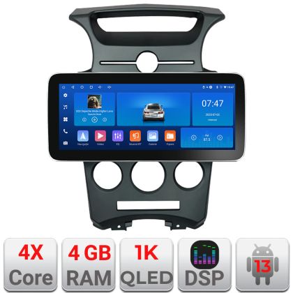 Navigáció Kia Carens 2006-2012 automata klíma Edotec 4+64 12.3 hüvelykes Incell 1K android Wifi 5Ghz gps internet KIT-carens-2006