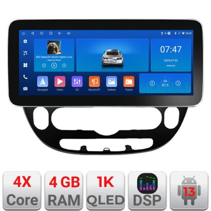 Navigáció Kia Soul 2014-2019 Edotec 4+64 12.3 hüvelykes Incell 1K android Wifi 5Ghz gps internet Kit-soul-2014