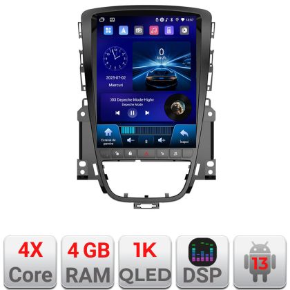 Navigáció Opel Astra J 2009-2017 típus tesla rádió gps internet 4 magos carplay android auto 4+64 Incell kijelző készlet-tesla-072+EDT-E220-RK