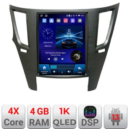 Navigáció Subaru Legacy és Outback 2010-2014 típus tesla rádió gps internet 4 magos carplay android auto 4+64 Incell kijelző E220-RK