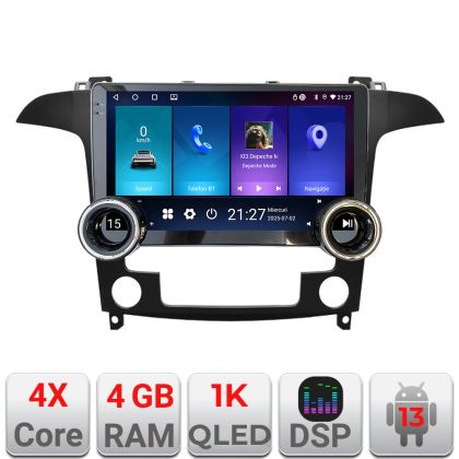 Navigáció Ford S-Max 2008-2012 Kit-003 Edotec 4+64 10.5 hüvelykes Incell 1K android Wifi 5Ghz gps internet C