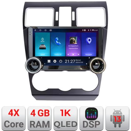 Navigáció Subaru Forester XV Edotec Incell 1K 10.5 hüvelykes 4+64 carplay android auto rádió internet készlet-062-2019+EDT-E211-RK