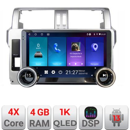 Navigáció Toyota Landcruiser J150 Prado 2014-2017 Kit-065 Edotec 4+64 10.5 hüvelykes Incell 1K android Wifi 5Ghz gps internet és GPS W
