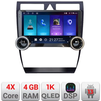 Navigatie Audi A6 Kit-102 Edotec  4+64 10.5 inch Incell 1K android Wifi 5Ghz gps internet  