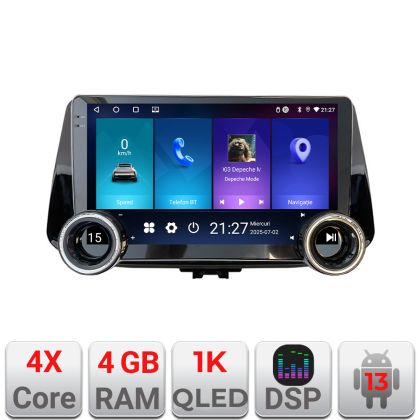 Navigáció Hyundai I30 2017- Kit-1041 Edotec 4+64 10.5 hüvelykes Incell 1K android Wifi 5Ghz gps internet Cor