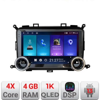 Navigáció Kia Carens 2013-2018 Kit-2023 Edotec 4+64 10.5 hüvelykes Incell 1K android Wifi 5Ghz gps internet