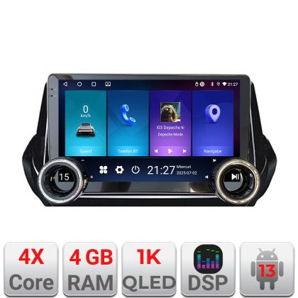 Navigáció Peugeot 2008 2020- Edotec 4+64 10.5 hüvelykes Incell 1K android Wifi 5Ghz gps internet készlet-209-2020
