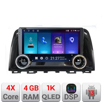 Navigáció Mazda 6 2013-2017 Edotec 4+64 10.5 hüvelykes Incell 1K android Wifi 5Ghz gps internet