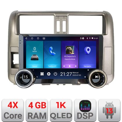 Navigáció TOYOTA Prado 2010-2013 Kit-347 Edotec 4+64 10.5 hüvelykes Incell 1K android Wifi 5Ghz gps internet