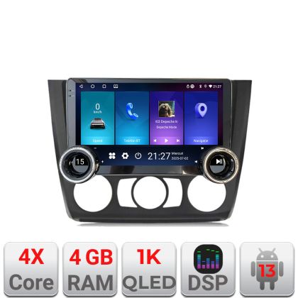 Navigatie BMW Seria 1 E87 2007-2011 clima manuala Kit-bmw117-manual Edotec  4+64 10.5 inch Incell 1K android Wifi 5Ghz gps internet 