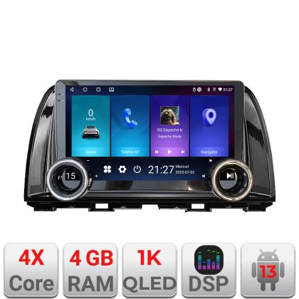 Navigáció Mazda CX5 2015-2017 Edotec 4+64 10.5 hüvelykes Incell 1K android Wifi 5Ghz gps internet