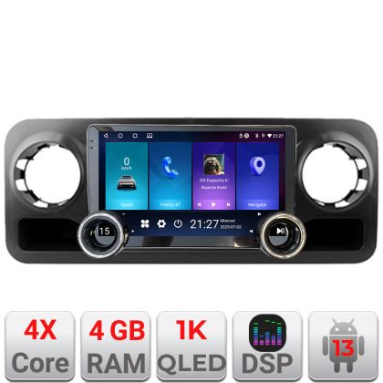 Navigáció Mercedes Sprinter 2018- Edotec 4+64 10.5 hüvelykes Incell 1K android Wifi 5Ghz gps internet Kit-sprinter