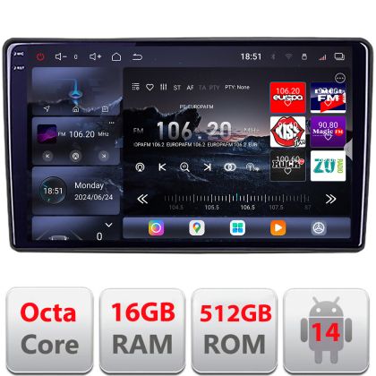 Navigáció Alfa Romeo 159 2005-2011 Qled 2K Octa Core 16+512 LTE 4G DSP Wifi 5Ghz android auto carplay rádió gps internet készlet-+EDT-E809-2K