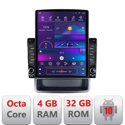 Renault Traffic 2009-2014 navigáció, dedikált Ouad Core 4+32 függőleges képernyő, 9.7" DSP 360 FHD AHD Android rádió, gps internet, készlet + EDT-E709 + KIT-10-9