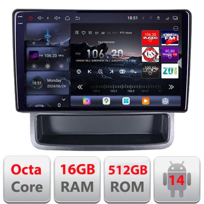 Renault Traffic 2009-2014 Qled 2K Octa Core 16+512 LTE 4G DSP Wifi 5Ghz android auto carplay rádió gps internet készlet + EDT-E810-2K