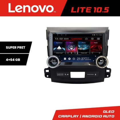 Navigáció Mitsubishi Outlander 2010 Kit-056 Lenovo 8 magos 4+64 10.5 hüvelykes Incell 1K android Wifi 5Ghz gps internet Q v2