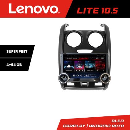 Navigáció Dacia Duster 2012-2019 Kit-157 Lenovo 8 magos 4+64 10.5 hüvelykes Incell 1K android Wifi 5Ghz gps internet