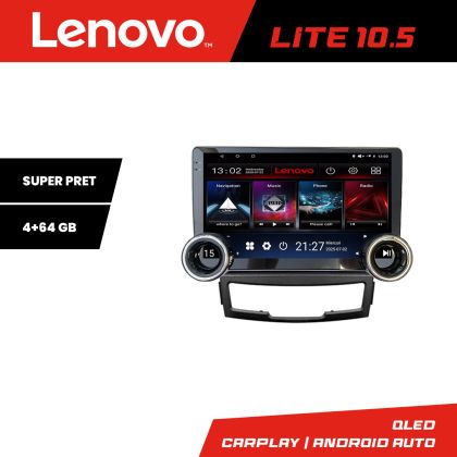 Navigáció Ssangyong Korando 2011- 2013 Kit-159 Lenovo 8 magos 4+64 10.5 hüvelykes Incell 1K android Wifi 5Ghz gps internet