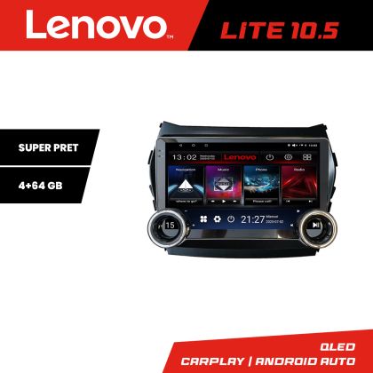 Navigáció Hyundai IX45 Santa Fe 2013-2015 Kit-209 Lenovo 8 magos 4+64 10.5 hüvelykes Incell 1K android Wifi 5Ghz gps internet 32