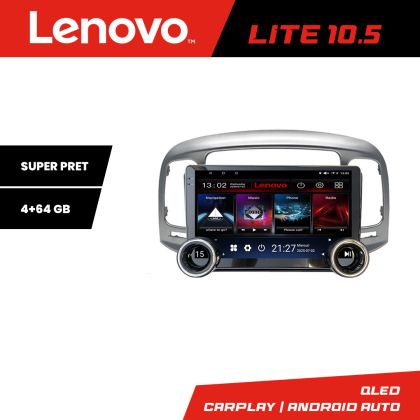 Navigáció Hyundai Accent 2006-2012 Kit-Accent Lenovo 8 magos 4+64 10.5 hüvelykes Incell 1K android Wifi 5Ghz gps internet
