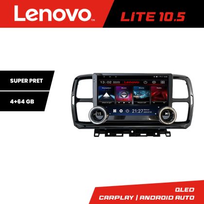 Navigáció Citroen C5 Aircross Lenovo 8 magos 4+64 10.5 hüvelykes Incell 1K android Wifi 5Ghz gps internet Kit-aircross