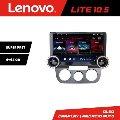 Navigáció VW Golf 5 2004-2010 manuális klíma Lenovo 8 magos 4+64 10.5 hüvelykes Incell 1K android Wifi 5Ghz gps internet KIT-golf5-manuális