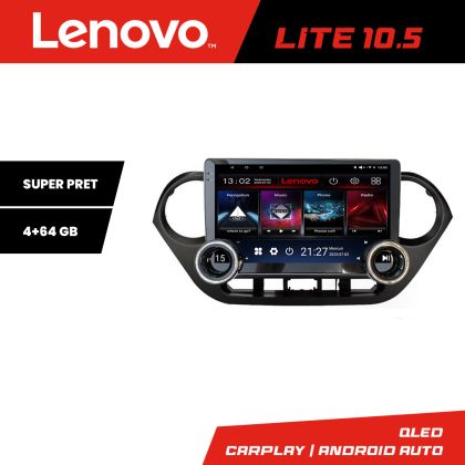 Navigáció Hyundai I10 2013-2019 Kit-HY38 Lenovo 8 magos 4+64 10.5 hüvelykes Incell 1K android Wifi 5Ghz gps internet
