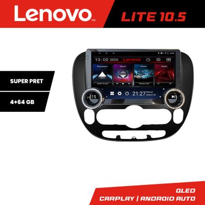 Navigáció Kia Soul 2014-2019 Lenovo 8 magos 4+64 10.5 hüvelykes Incell 1K android Wifi 5Ghz gps internet Kit-soul-2014