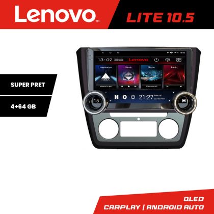 Navigáció Skoda Yeti 2009-2014 Készlet-YETI Lenovo 8 magos 4+64 10.5 hüvelykes Incell 1K android Wifi 5Ghz gps internet