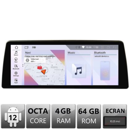 Navigáció BMW 3-as széria F30 2011-2015 NBT Android képernyő 10.25" 4+64 4G BT