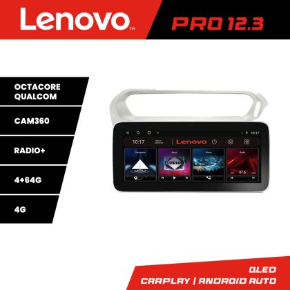 Navigáció Peugeot 301 Citroen K-Elisee K-301 Lenovo PRO 4+64 12,3 hüvelykes qled android 4G DSP gps internet S v1