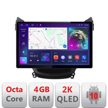 Navigáció Hyundai Elantra 2011-2013 Qled 2K Octa Core 4+64 LTE 4G DSP Wifi 5Ghz android auto carplay rádió gps internet EDT-E413-2K
