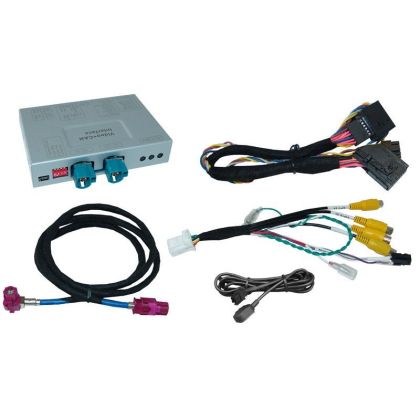 Hátsó és első kamera interfész Range Rover 2017 utáni modellekhez, 2 képernyővel a navigációhoz és a klímaberendezéshez CP-LR18-2SCREEN