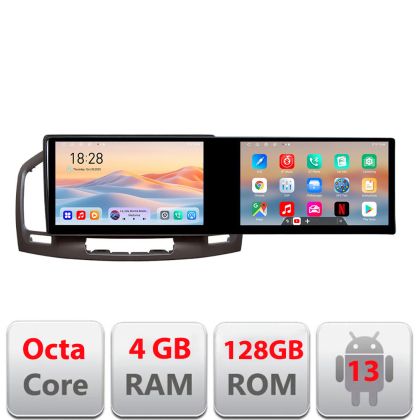 Navigáció Opel Insignia 2009-2013 Kit-114 Edotec 2 képernyő 8 magos 4+128 21.6 hüvelykes Incell android Wifi 5Ghz gps internet