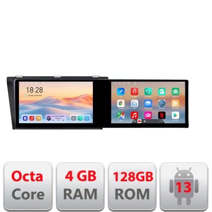 Navigáció Mazda 3 2004-2009 Kit-161 Edotec 2 képernyő 8 magos 4+128 21.6 hüvelykes Incell android Wifi 5Ghz gps internet