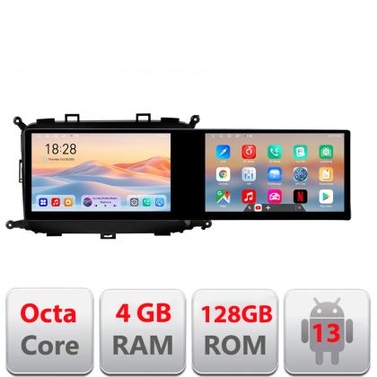 Navigáció Kia Carens 2013-2018 Kit-2023 Edotec 2 képernyő 8 magos 4+128 21.6 hüvelykes Incell android Wifi 5Ghz gps internet